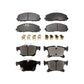 Front Rear Semi-Metallic Brake Pads Kit For Chrysler Pacifica Voyager Grand Caravan KPF-100233