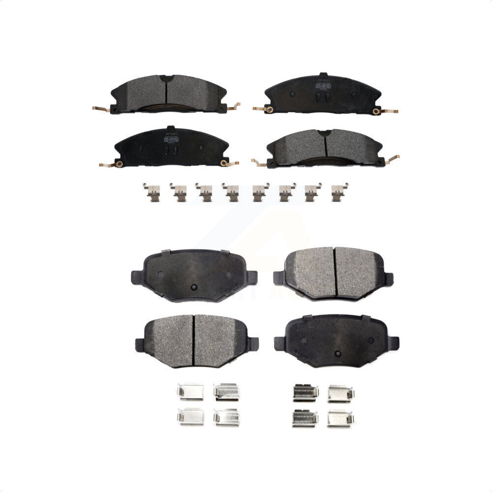 Front Rear Semi-Metallic Brake Pads Kit For Ford Explorer Police Interceptor Utility Lincoln MKS Flex Taurus MKT KPF-100238