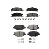 Front Rear Semi-Metallic Brake Pads Kit For Ford Explorer Police Interceptor Utility Lincoln MKS Flex Taurus MKT KPF-100238
