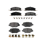 Front Rear Semi-Metallic Brake Pads Kit For Ford Explorer Taurus Flex Police Interceptor Sedan Lincoln MKS Special Service KPF-100239