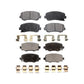 Front Rear Semi-Metallic Brake Pads Kit For 2015-2017 Chrysler 200 With 305mm Diameter Rotor KPF-100242