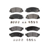 Front Rear Semi-Metallic Brake Pads Kit For Ford F-250 Super Duty F-350 F-450 KPF-100245