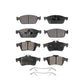 Front Rear Semi-Metallic Brake Pads Kit For Ford Escape Transit Connect KPF-100247