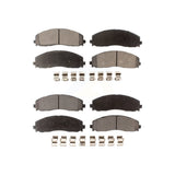 Front Rear Semi-Metallic Brake Pads Kit For Ford F-250 Super Duty F-350 F-450 KPF-100256