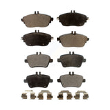 Front Rear Semi-Metallic Brake Pads Kit For Mercedes-Benz GLA250 CLA250 INFINITI QX30 B Electric Drive B250e B250 KPF-100257