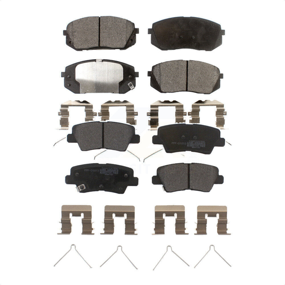 Front Rear Semi-Metallic Brake Pads Kit For Kia Optima Hyundai Sonata Niro EV Kona Electric KPF-100278