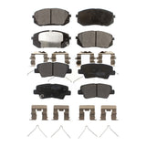 Front Rear Semi-Metallic Brake Pads Kit For Kia Optima Hyundai Sonata Niro EV Kona Electric KPF-100278