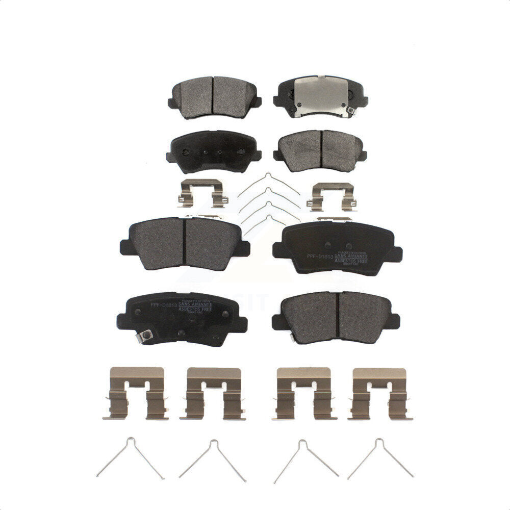 Front Rear Semi-Metallic Brake Pads Kit For Hyundai Veloster Elantra GT KPF-100281