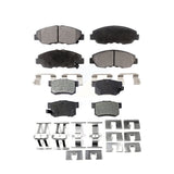 Front Rear Semi-Metallic Brake Pads Kit For Honda Accord Acura CL KPF-100301