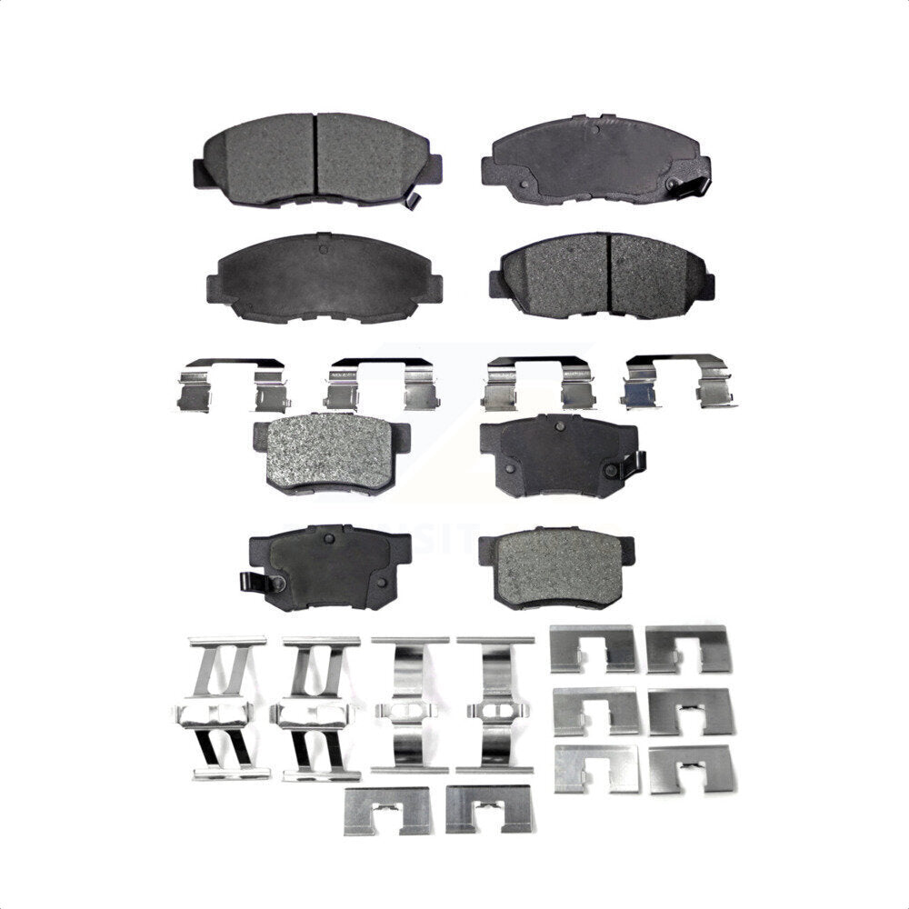 Front Rear Semi-Metallic Brake Pads Kit For Honda Civic Accord Acura EL KPF-100303