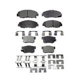 Front Rear Semi-Metallic Brake Pads Kit For Honda Civic Accord Acura EL KPF-100303