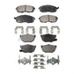 Front Rear Semi-Metallic Brake Pads Kit For 1989-1990 Nissan Maxima Disc rear brakes KPF-100318