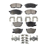 Front Rear Semi-Metallic Brake Pads Kit For 1989-1990 Nissan Maxima Disc rear brakes KPF-100318