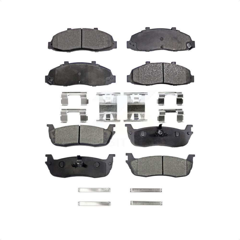 Front Rear Semi-Metallic Brake Pads Kit For Ford F-150 Heritage Lincoln Blackwood KPF-100325
