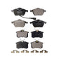 Front Rear Semi-Metallic Brake Pads Kit For Volkswagen Jetta Beetle Golf Audi TT Quattro A6 KPF-100328