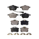 Front Rear Semi-Metallic Brake Pads Kit For Volkswagen Jetta Beetle Golf Audi TT Quattro A6 KPF-100328