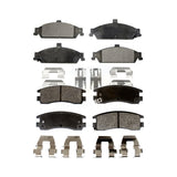 Front Rear Semi-Metallic Brake Pads Kit For Pontiac Grand Am Oldsmobile Alero KPF-100342