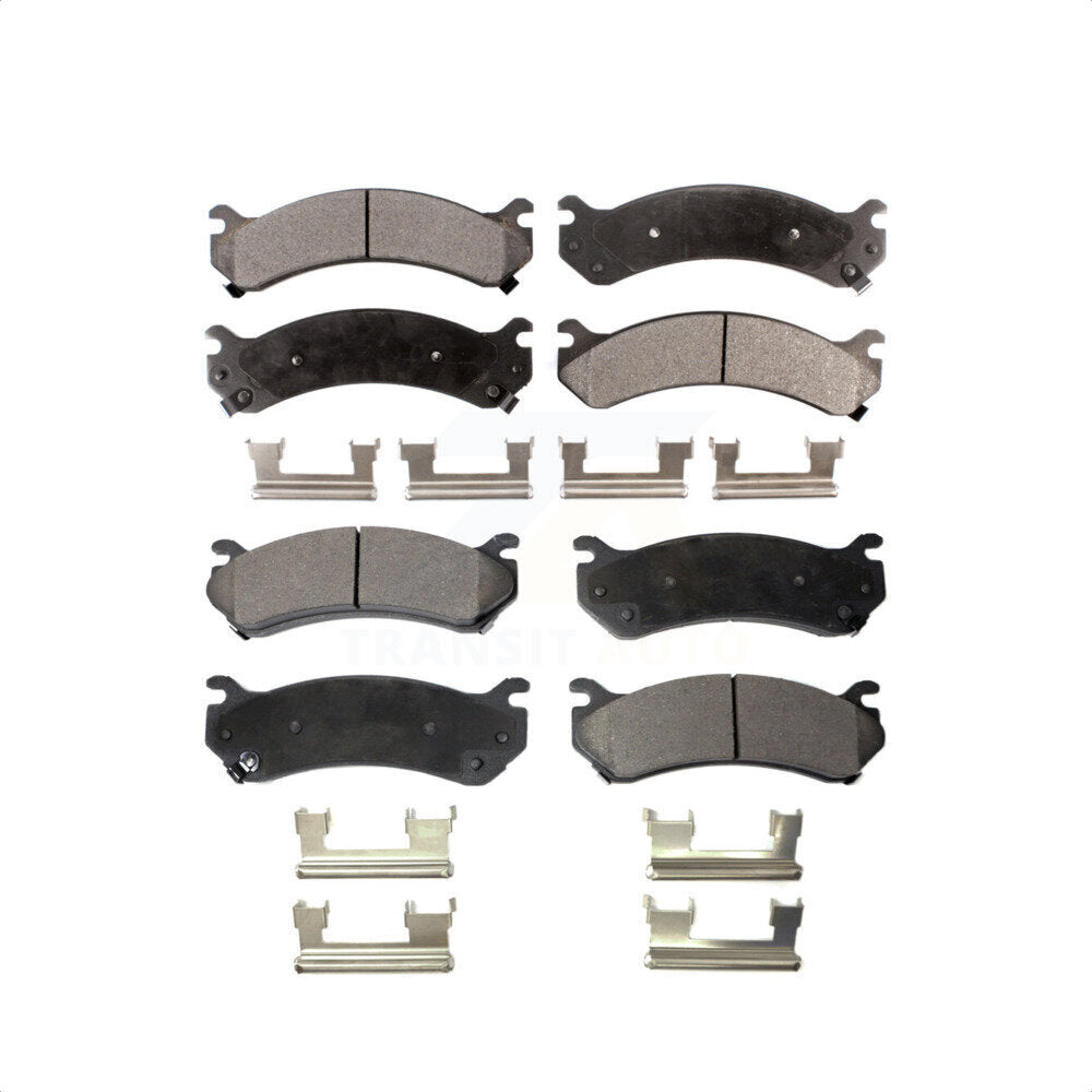 Front Rear Semi-Metallic Brake Pads Kit For Chevrolet Silverado 2500 HD GMC Sierra 3500 Hummer H2 Classic 1500 Suburban Yukon XL Avalanche KPF-100350