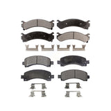 Front Rear Semi-Metallic Brake Pads Kit For Chevrolet Express 3500 2500 GMC Savana 4500 KPF-100353