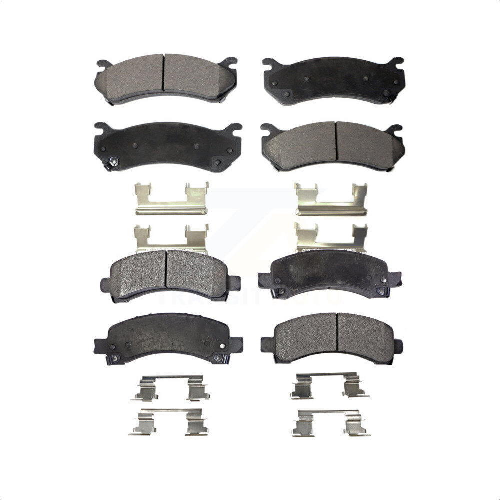 Front Rear Semi-Metallic Brake Pads Kit For 2003-2005 Chevrolet Express 2500 GMC Savana KPF-100357