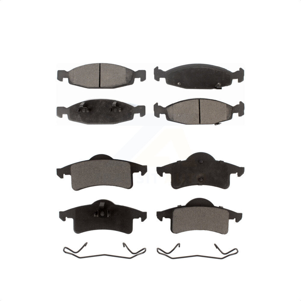 Front Rear Semi-Metallic Brake Pads Kit For 1999-2002 Jeep Grand Cherokee With Teves & ATE Caliper KPF-100361