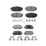 Front Rear Semi-Metallic Brake Pads Kit For Honda Odyssey Acura MDX KPF-100362
