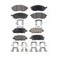 Front Rear Semi-Metallic Brake Pads Kit For INFINITI Nissan G37 Murano G35 FX35 M35 350Z EX35 M37 QX70 370Z G25 Q70 Q70L M45 Q40 FX37 QX50 FX45 M56 EX37 M35h Renault Koleos KPF-100406