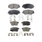 Front Rear Semi-Metallic Brake Pads Kit For Honda Accord KPF-100421