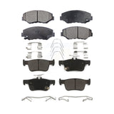 Front Rear Semi-Metallic Brake Pads Kit For Honda Civic KPF-100422