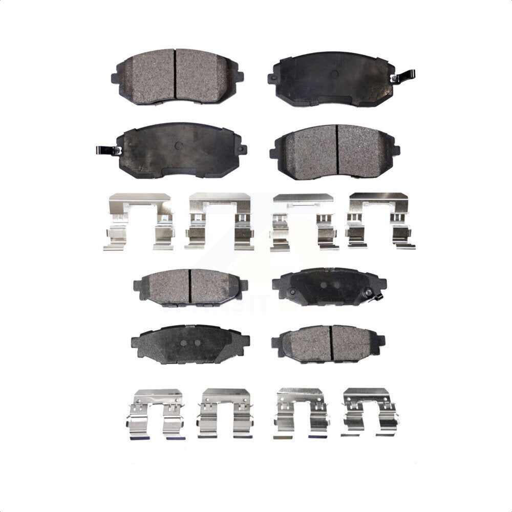 Front Rear Semi-Metallic Brake Pads Kit For Subaru Outback Legacy Forester Impreza WRX KPF-100435