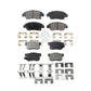 Front Rear Semi-Metallic Brake Pads Kit For Honda Civic Acura RSX ILX CR-Z KPF-100446
