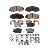 Front Rear Semi-Metallic Brake Pads Kit For Honda Accord Acura CSX KPF-100449