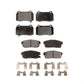 Front Rear Semi-Metallic Brake Pads Kit For 2002-2006 Nissan Sentra 2.5L With 4 Piston Caliper KPF-100450