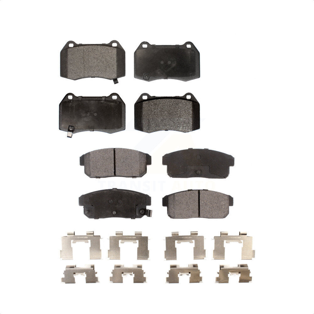 Front Rear Semi-Metallic Brake Pads Kit For 2002-2006 Nissan Sentra 2.5L With 4 Piston Caliper KPF-100450