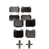Front Rear Semi-Metallic Brake Pads Kit For Nissan 350Z Infiniti G35 INFINITI With Brembo Brakes KPF-100451