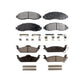 Front Rear Semi-Metallic Brake Pads Kit For 2003-2004 Dodge Dakota KPF-100452