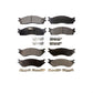Front Rear Semi-Metallic Brake Pads Kit For Dodge Ram 2500 1500 3500 KPF-100453