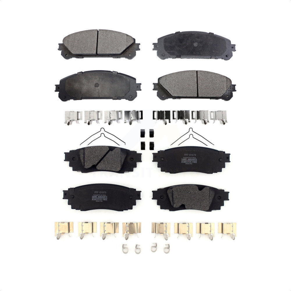 Front Rear Semi-Metallic Brake Pads Kit For Lexus RX350 RX450h RX350L RX450hL KPF-100464