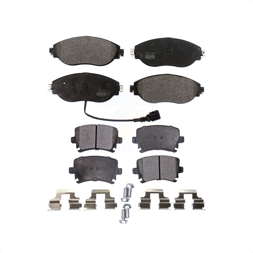 Front Rear Semi-Metallic Brake Pads Kit For Volkswagen GTI CC KPF-100470