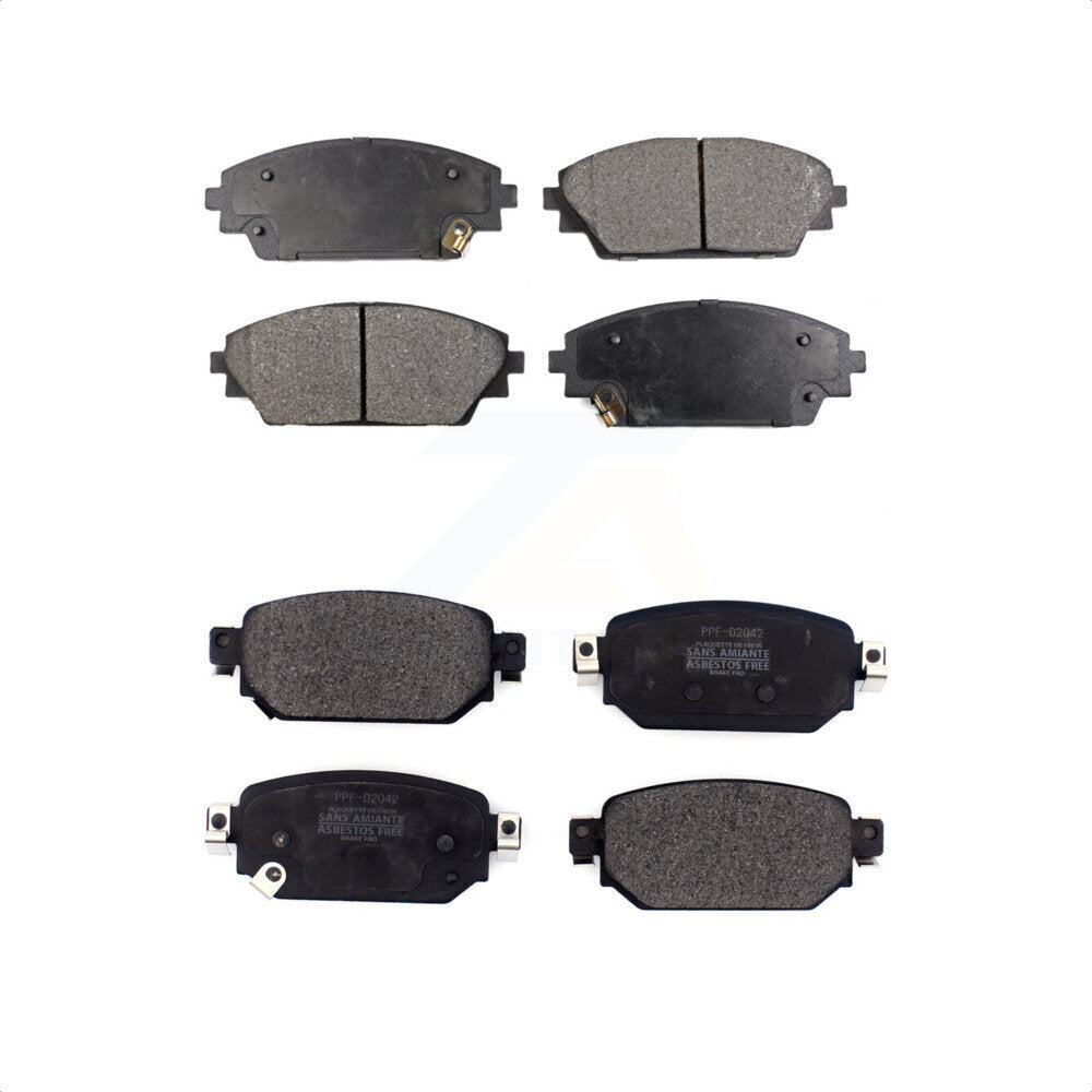 Front Rear Semi-Metallic Brake Pads Kit For 2019-2021 Mazda CX-3 KPF-100476