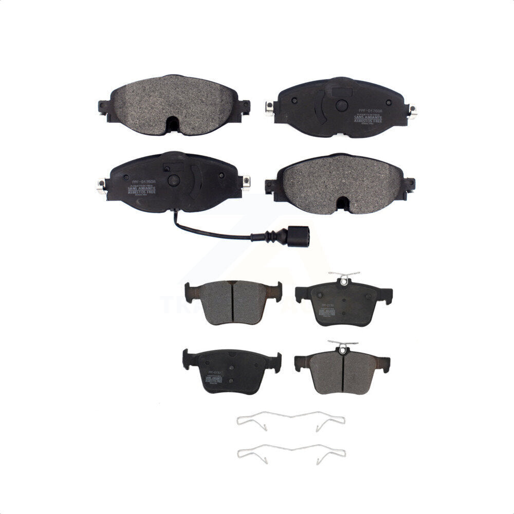 Front Rear Semi-Metallic Brake Pads Kit For Volkswagen Jetta Audi A3 Quattro e-Golf Sportback e-tron TT Taos KPF-100479