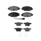 Front Rear Semi-Metallic Brake Pads Kit For Volkswagen Jetta Audi A3 Quattro e-Golf Sportback e-tron TT Taos KPF-100479