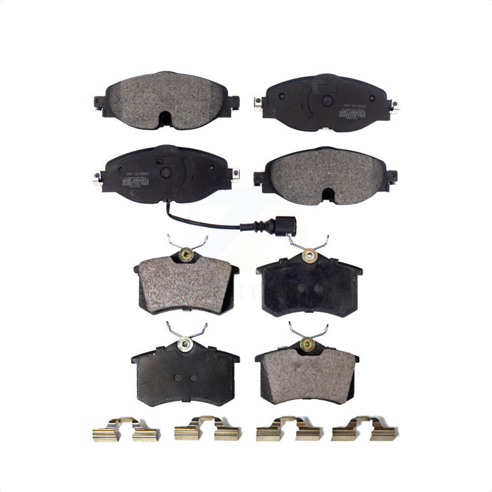 Front Rear Semi-Metallic Brake Pads Kit For 2015-2015 Volkswagen Golf SportWagen KPF-100481