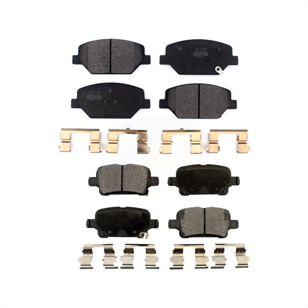 Front Rear Semi-Metallic Brake Pads Kit For Chevrolet Equinox GMC Terrain Buick LaCrosse Regal TourX Sportback KPF-100490