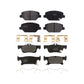 Front Rear Semi-Metallic Brake Pads Kit For 2016-2019 Buick Envision With 288mm Diameter Rotor KPF-100493