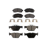 Front Rear Semi-Metallic Brake Pads Kit For Subaru Forester Crosstrek Outback Legacy KPF-100498