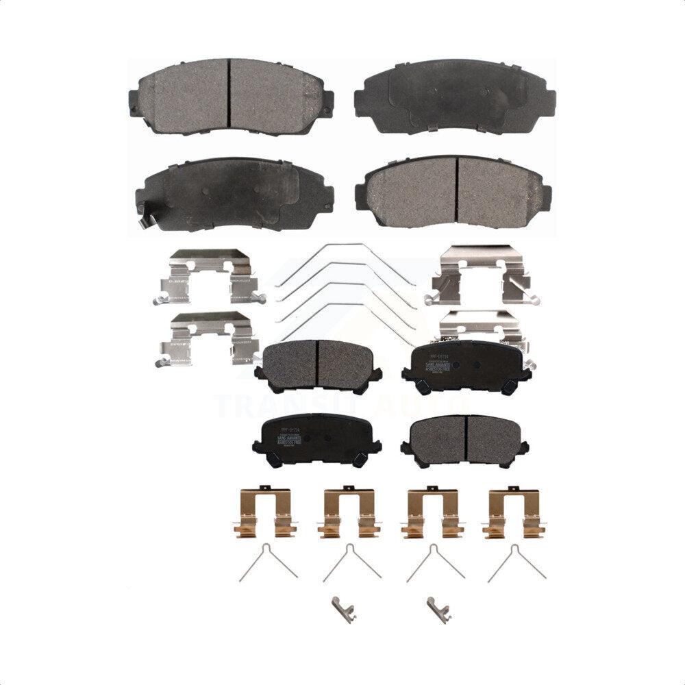 Front Rear Semi-Metallic Brake Pads Kit For 2019-2022 Honda Passport KPF-100524