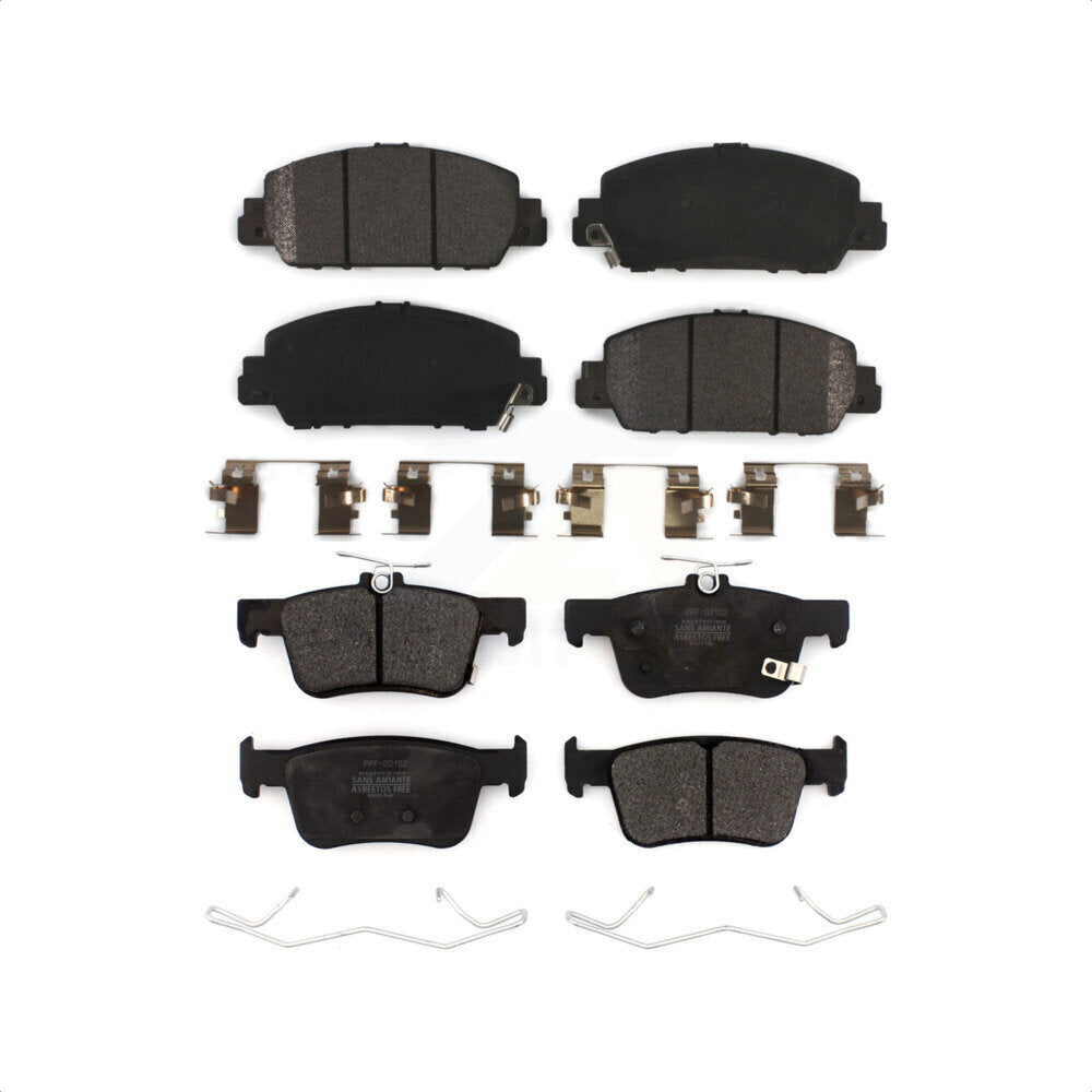 Front Rear Semi-Metallic Brake Pads Kit For Honda Accord KPF-100526
