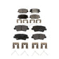 Front Rear Semi-Metallic Brake Pads Kit For Hyundai Veloster KPF-100533