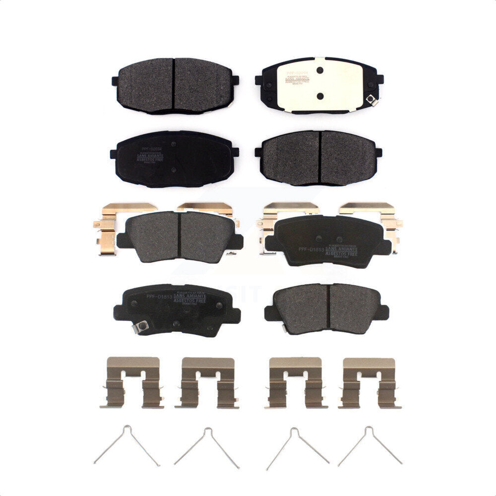 Front Rear Semi-Metallic Brake Pads Kit For Kia Soul Forte Hyundai Elantra GT Kona Forte5 KPF-100543
